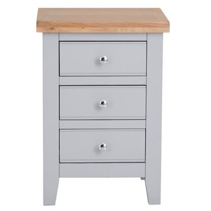 Eaton Grey Painted Oak Large Bedside Table