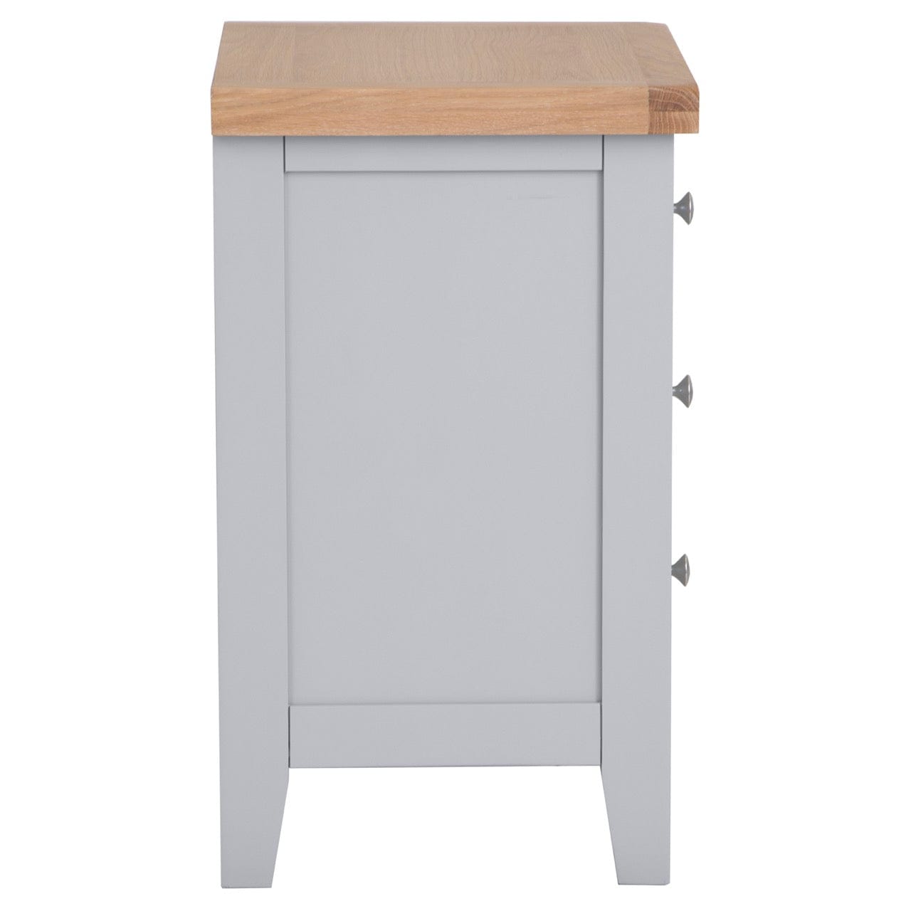 Eaton Grey Painted Oak Large Bedside Table