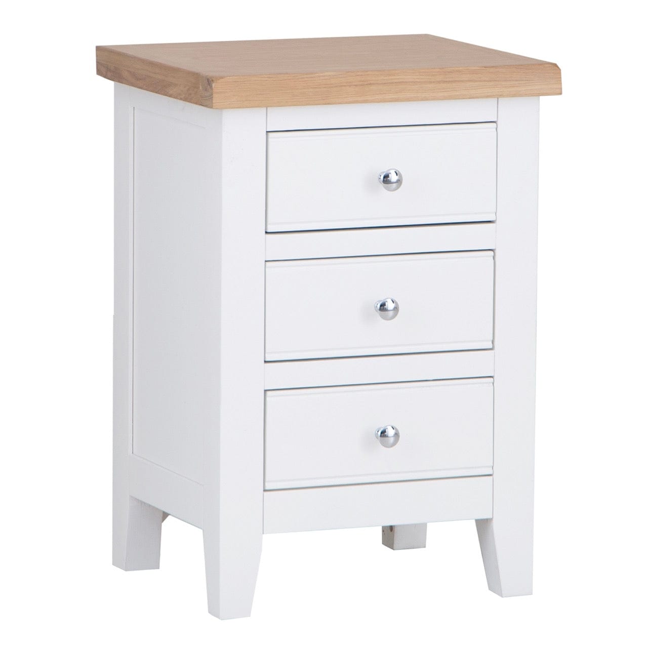 Eaton White Painted Oak Large Bedside Table