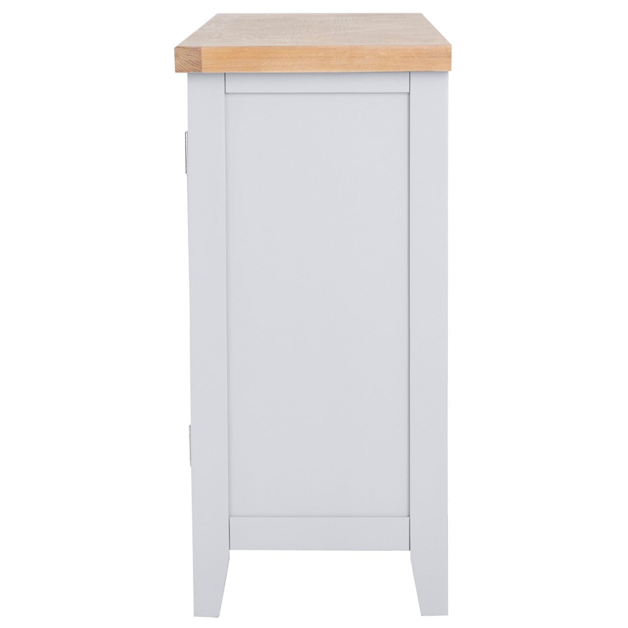 Eaton Grey Painted Oak 2 Door Large Sideboard with Wicker Baskets