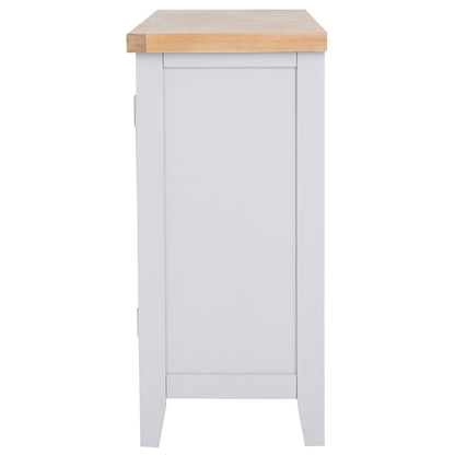 Eaton Grey Painted Oak 2 Door Large Sideboard with Wicker Baskets