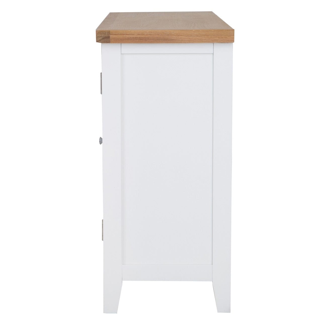 Eaton White Painted Oak 2 Door Large Sideboard with Wicker Baskets