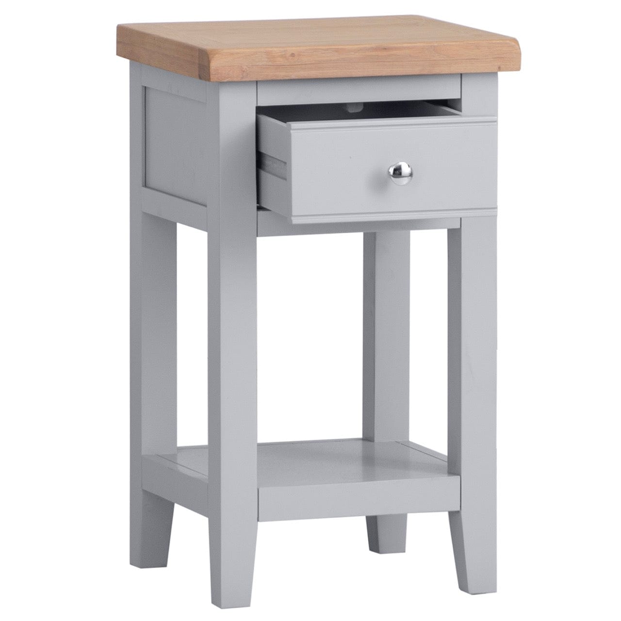 Eaton Grey Painted Oak Lamp Table