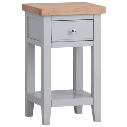 Eaton Grey Painted Oak Lamp Table