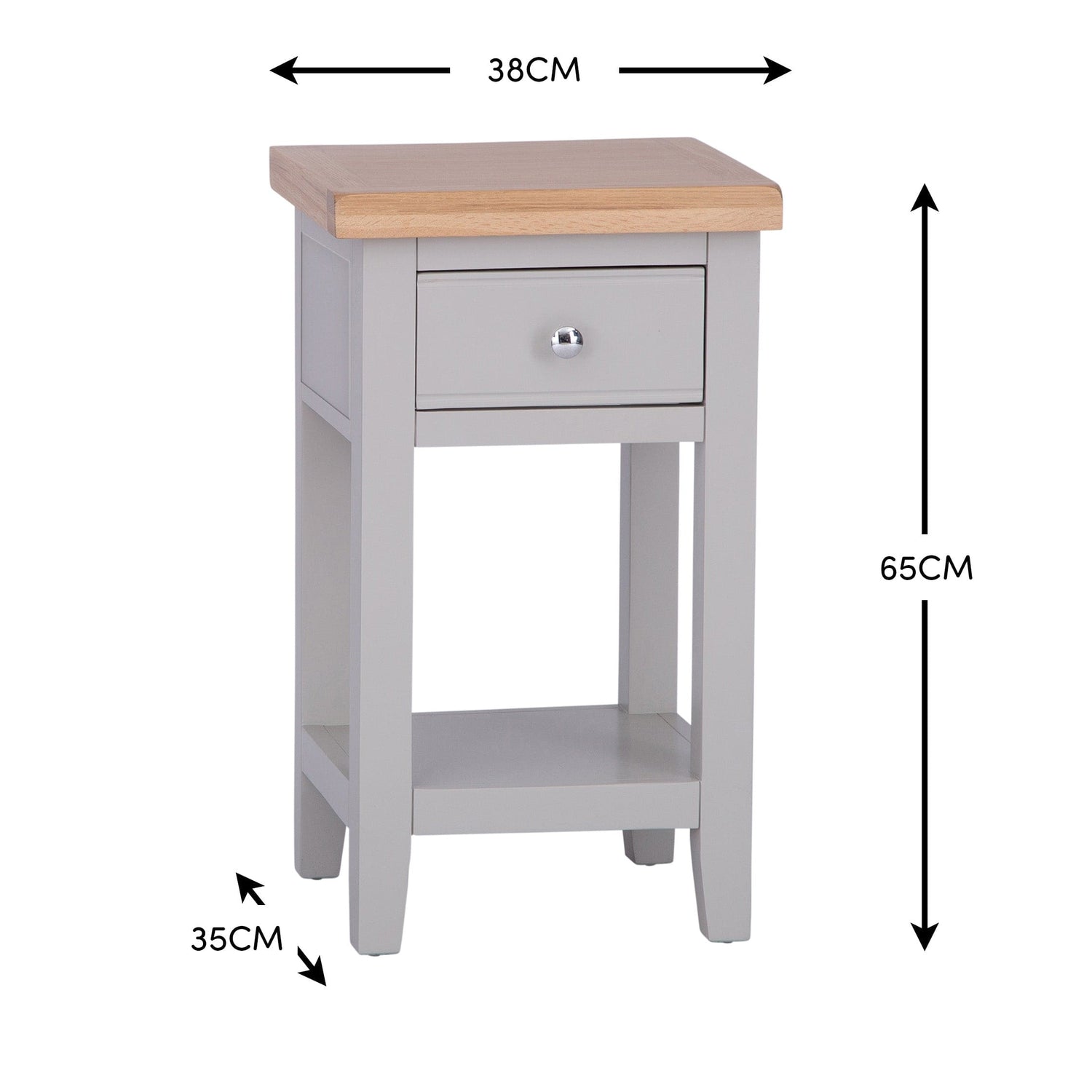 Eaton Grey Painted Oak Lamp Table