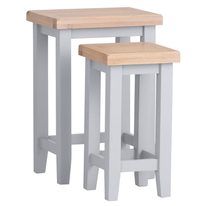 Eaton Grey Painted Oak Nest Of 2 Tables