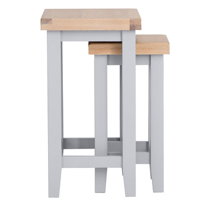 Eaton Grey Painted Oak Nest Of 2 Tables