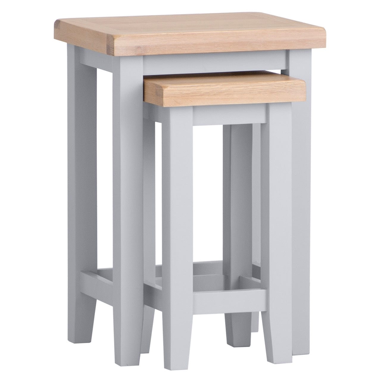 Eaton Grey Painted Oak Nest Of 2 Tables