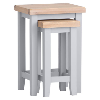 Eaton Grey Painted Oak Nest Of 2 Tables