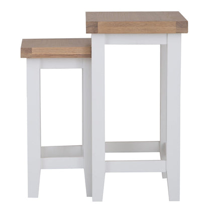 Eaton White Painted Oak Nest Of 2 Tables