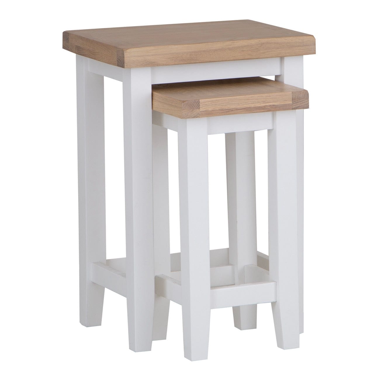 Eaton White Painted Oak Nest Of 2 Tables