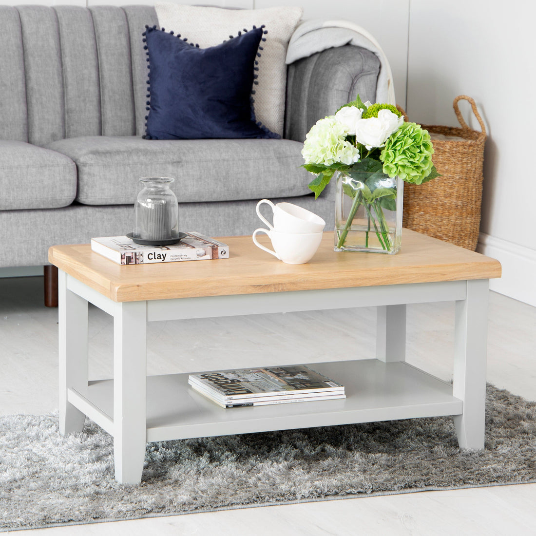 Eaton Grey Painted Oak Small Coffee Table