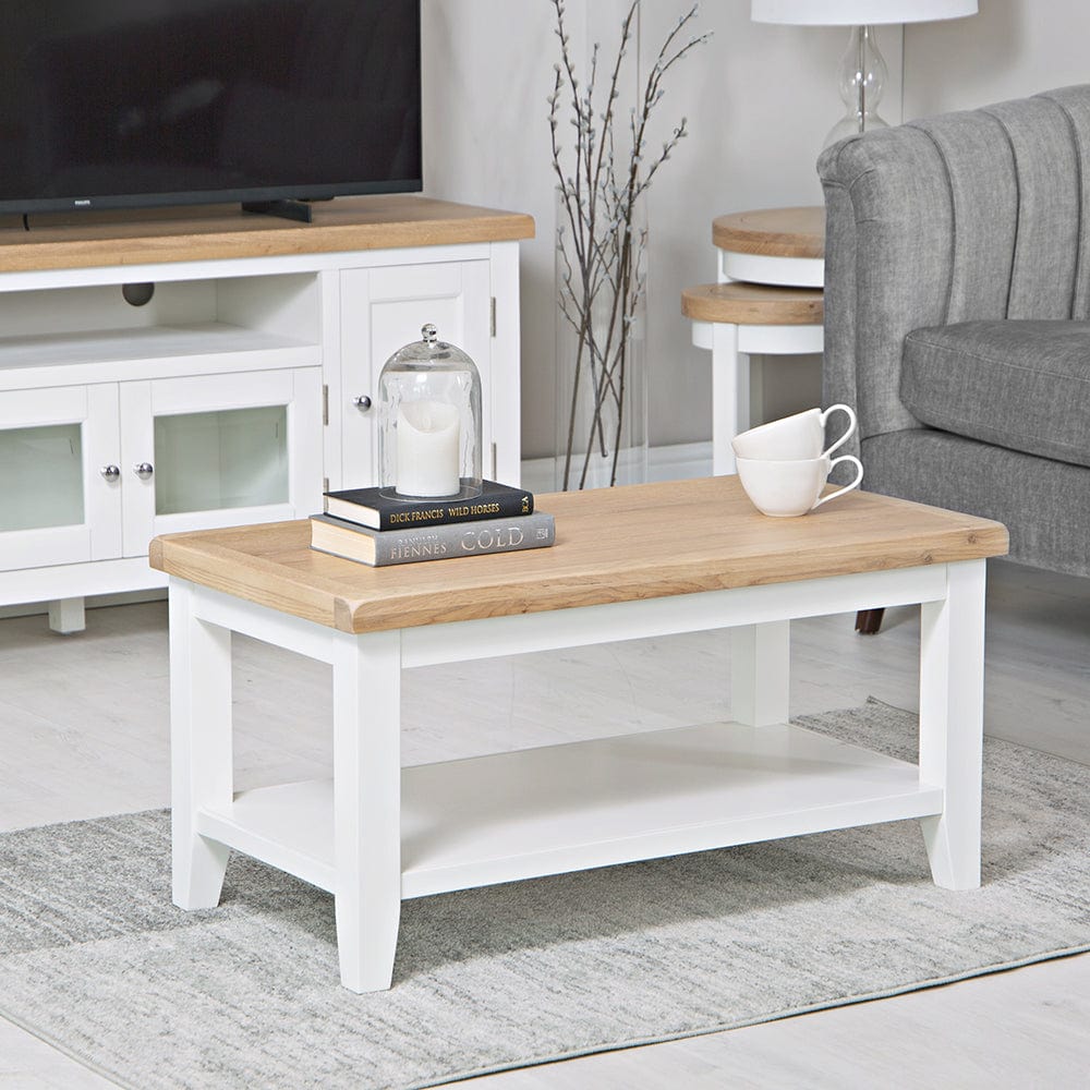 Eaton White Painted Oak Small Coffee Table