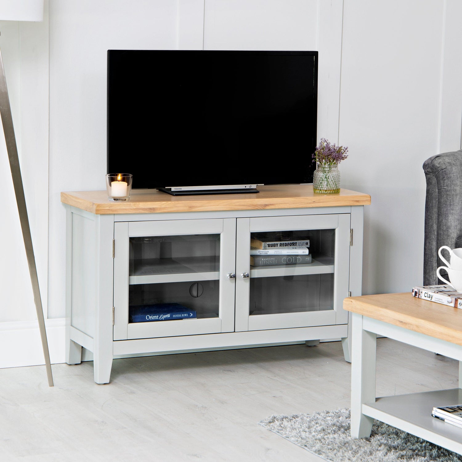 Eaton Grey Painted Oak Small TV Unit