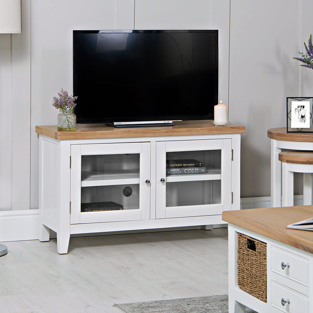 Eaton White Painted Oak Small TV Unit