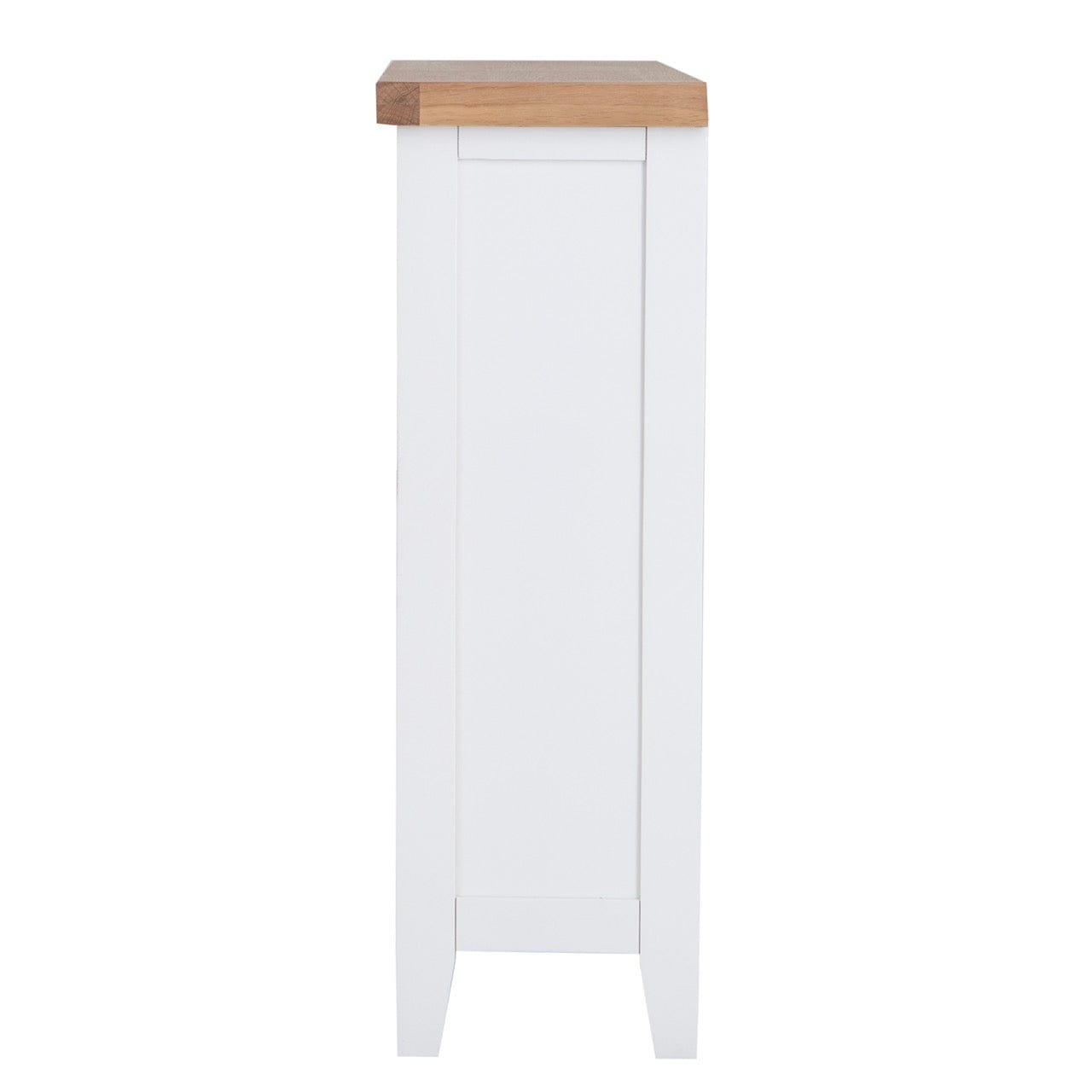 Eaton White Painted Oak Small Wide Bookcase