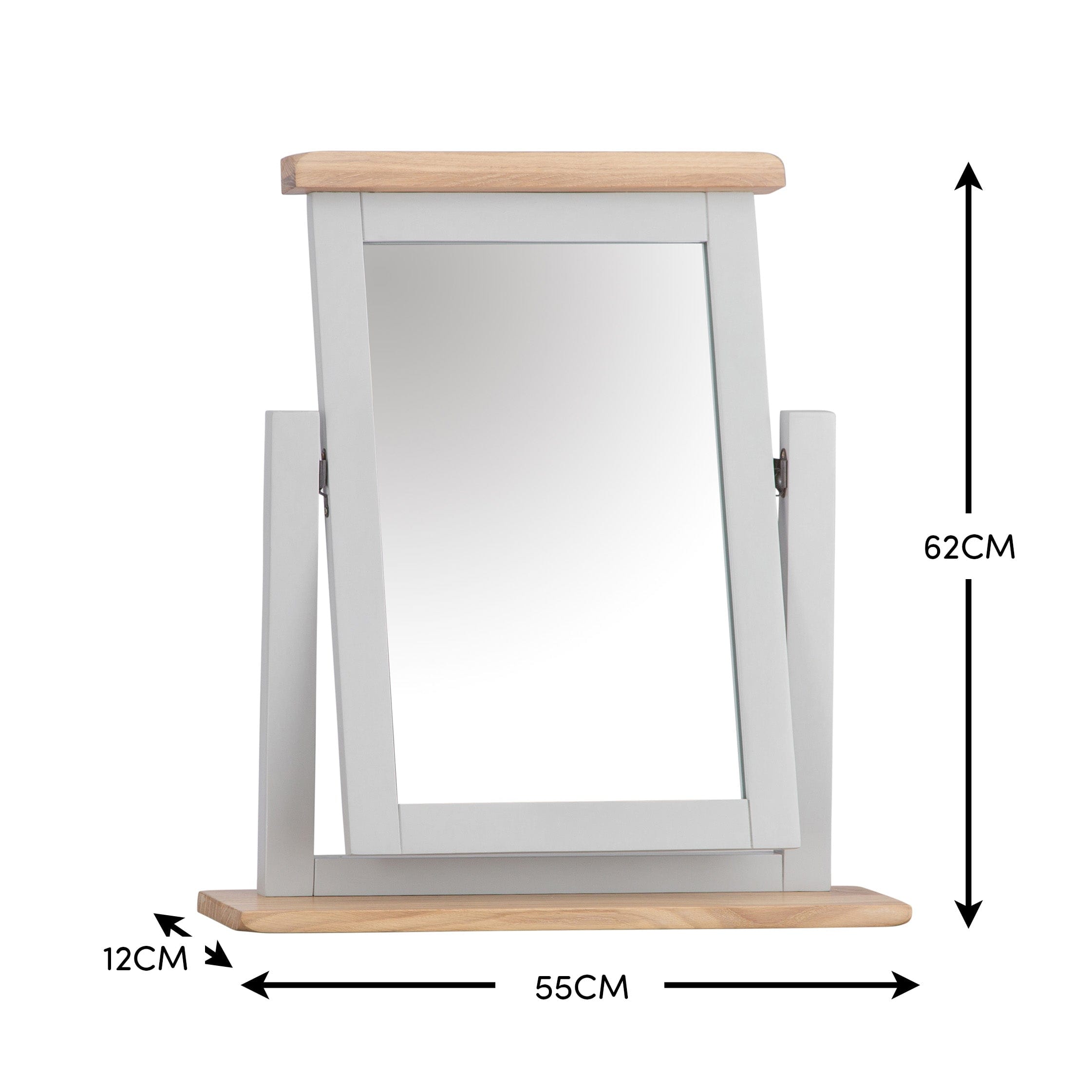 Eaton Grey Painted Oak Dressing Table Mirror