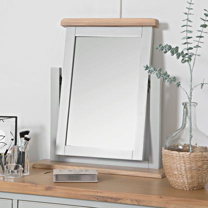 Eaton Grey Painted Oak Dressing Table Mirror