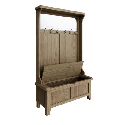 Wessex Smoked Oak Hall Bench Unit