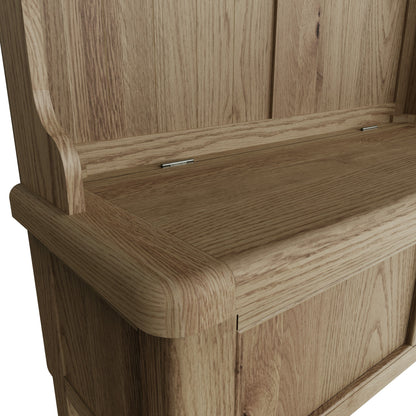 Wessex Smoked Oak Hall Bench Unit