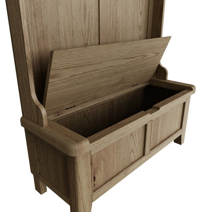 Wessex Smoked Oak Hall Bench Unit