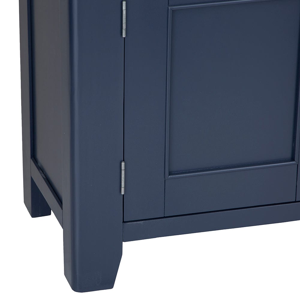 Wessex Smoked Oak Blue Painted Extra Large 4 Door Sideboard