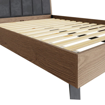 Industrial Oak 6ft Super King Size Bed Frame