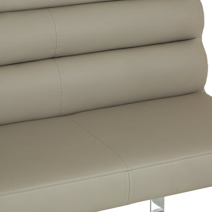Milan Chrome &amp; Oak 1.0m Bench with Back