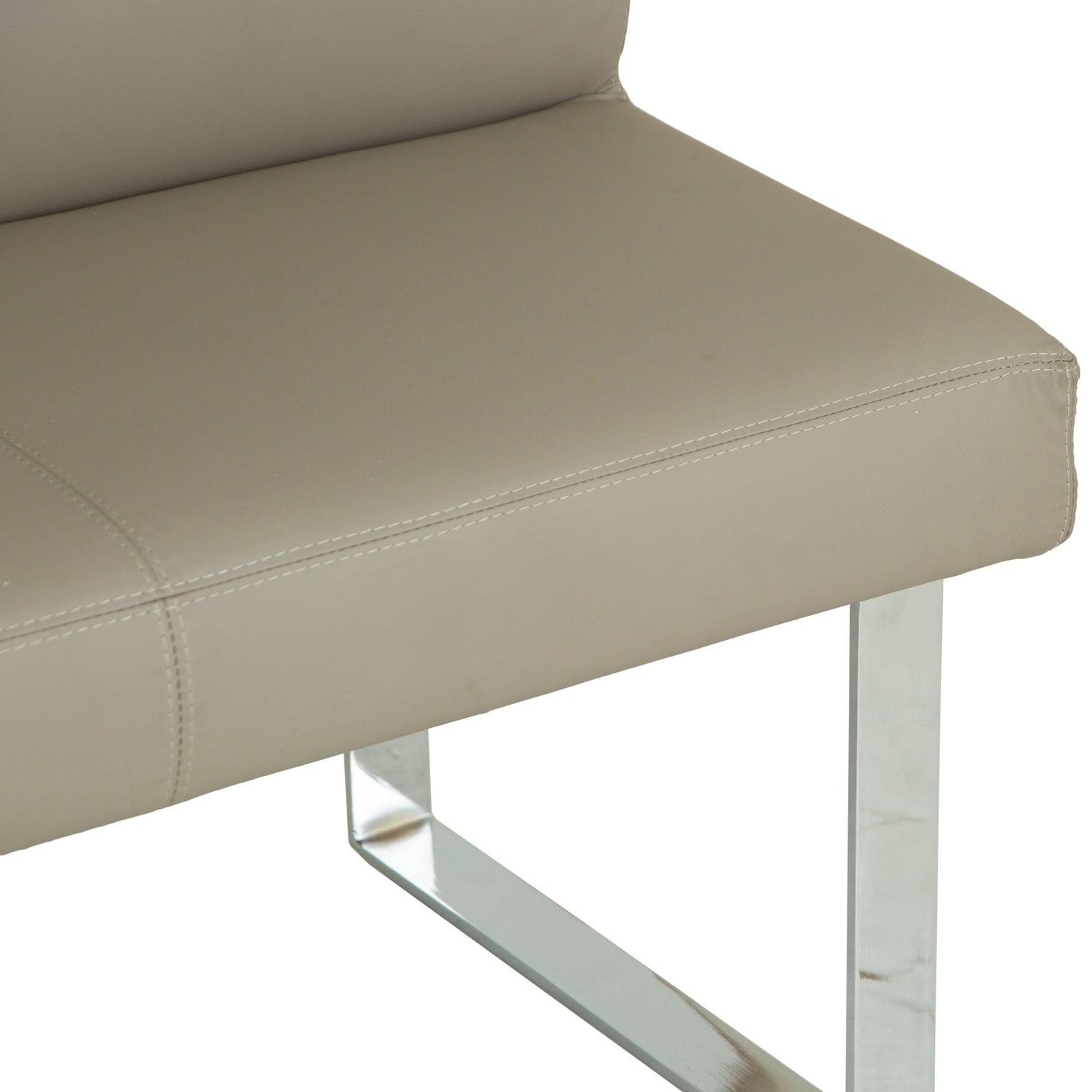 Milan Chrome &amp; Oak 1.0m Bench with Back