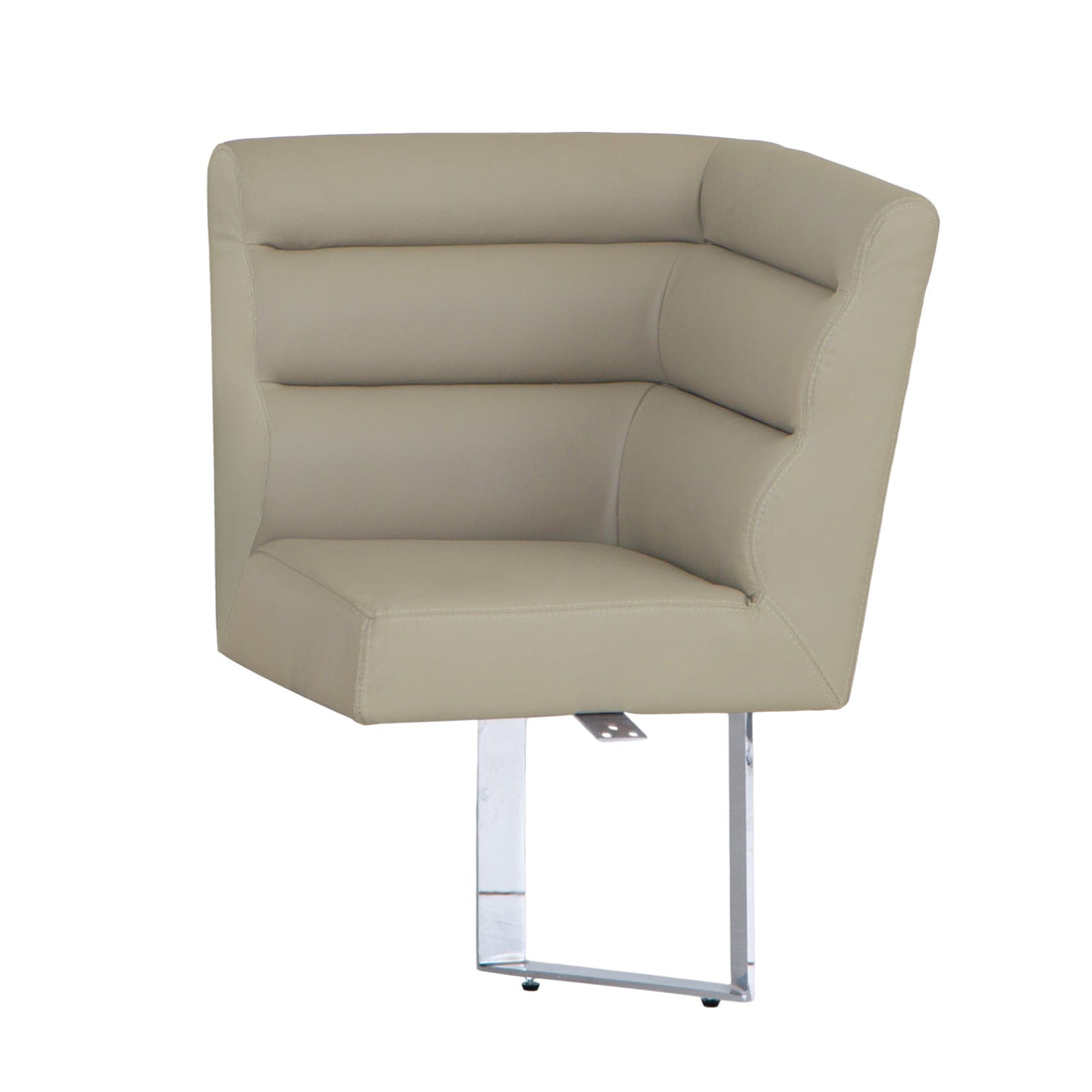 Milan Chrome &amp; Oak Corner Bench