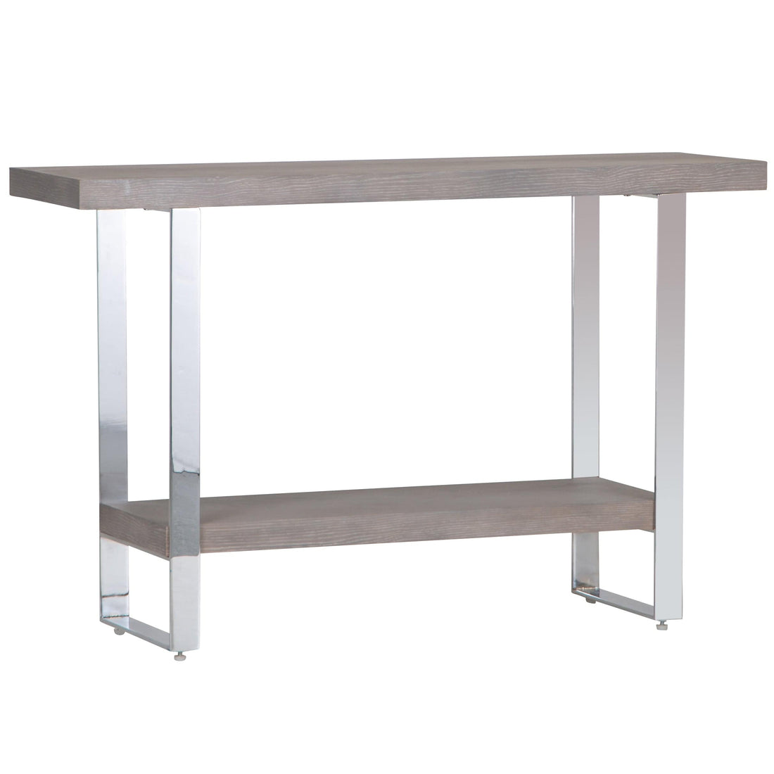 Milan Chrome &amp; Oak Console Table
