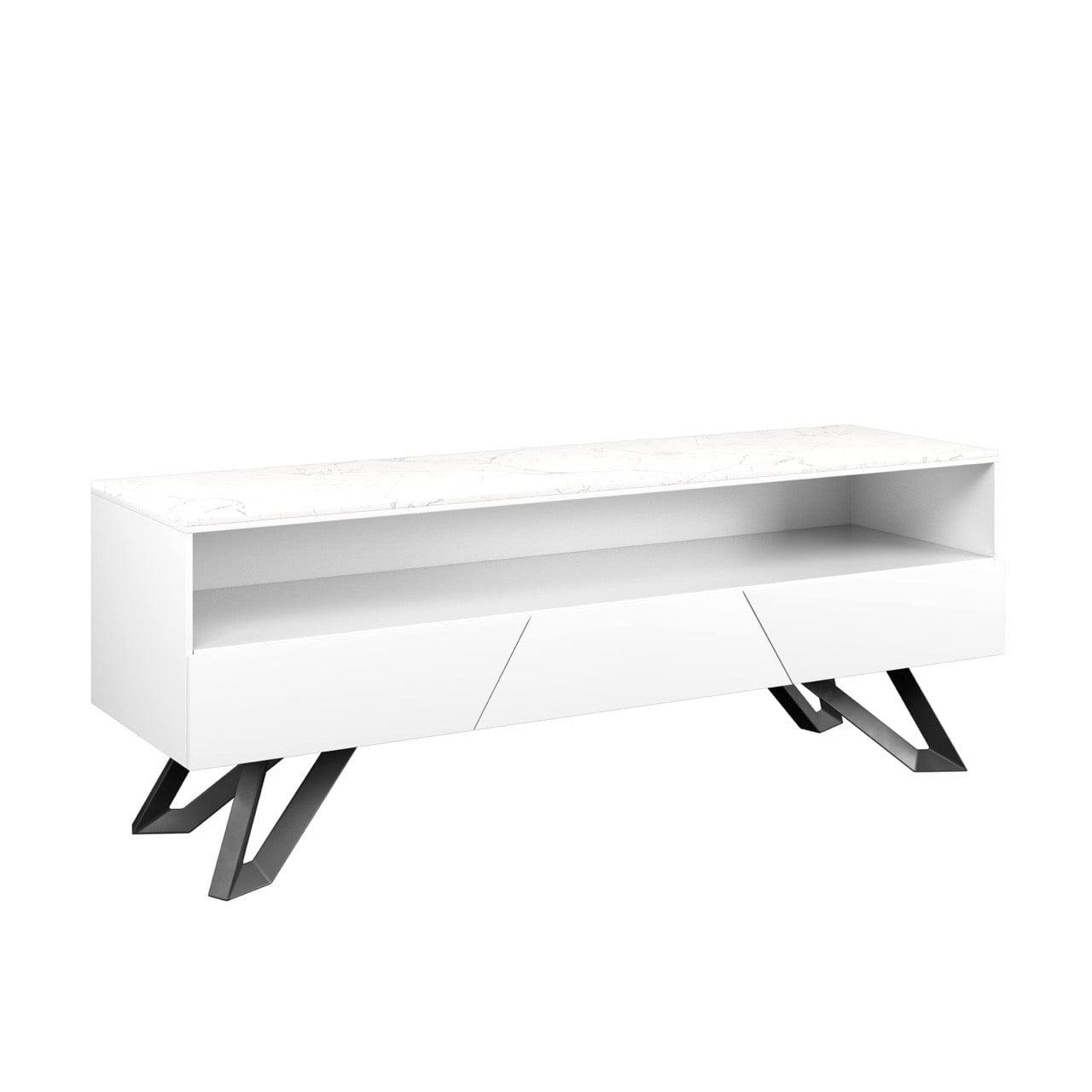 Venice Matt White Large TV Unit