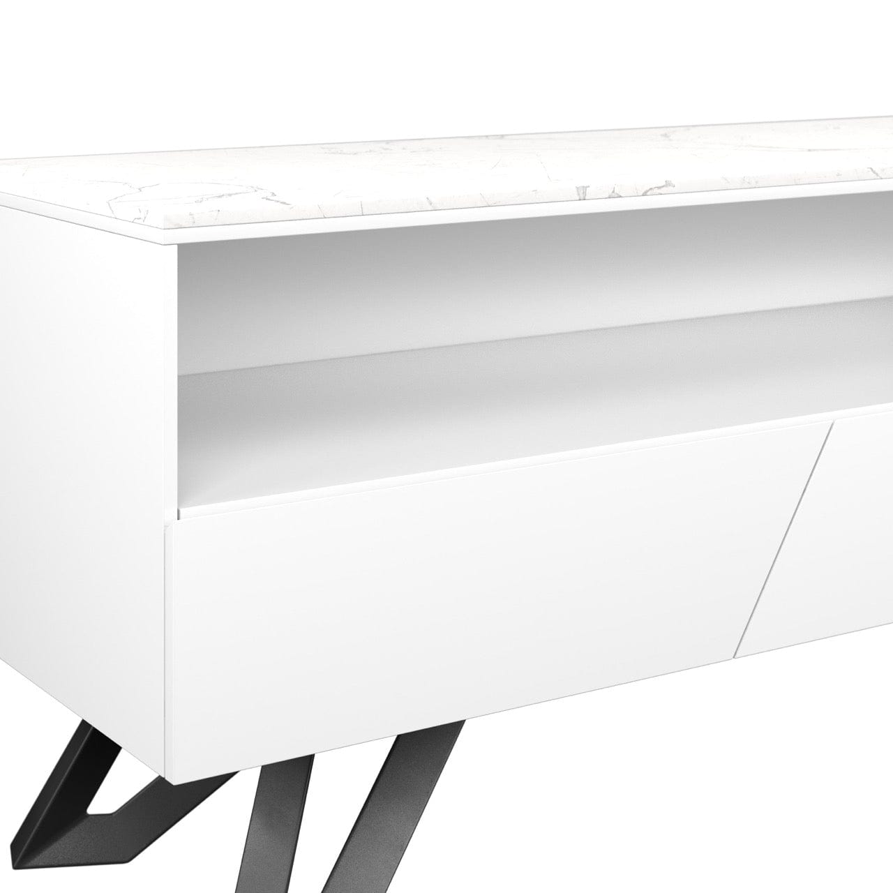 Venice Matt White Large TV Unit