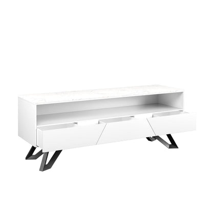 Venice Matt White Large TV Unit