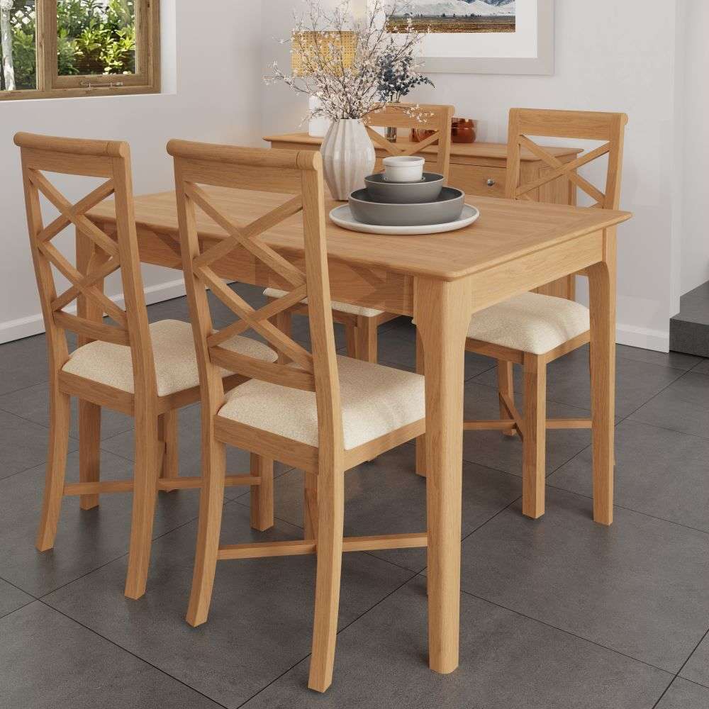 Bergen Oak 1.2m Butterfly Extending Dining Table