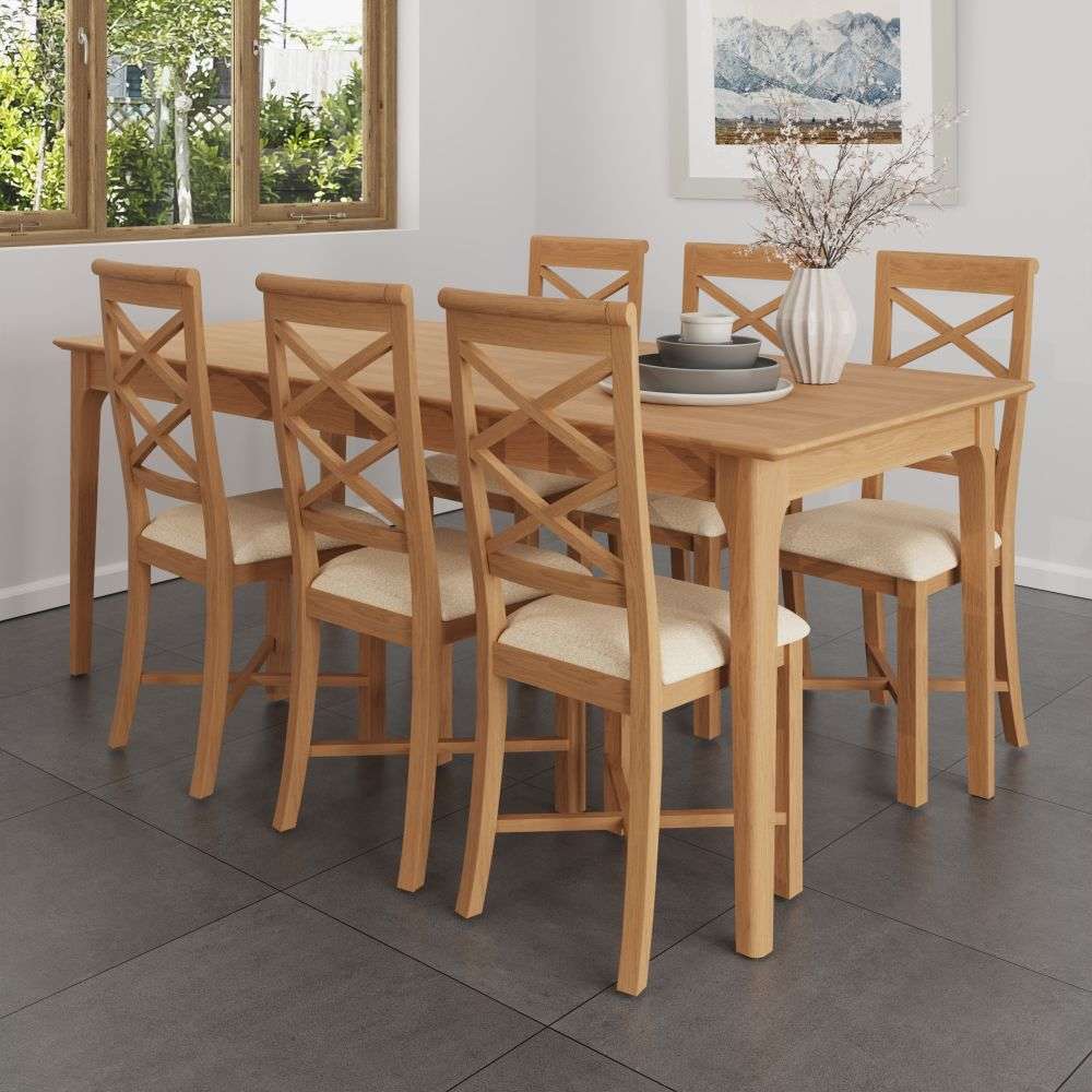 Bergen Oak 1.6m Butterfly Extending Dining Table