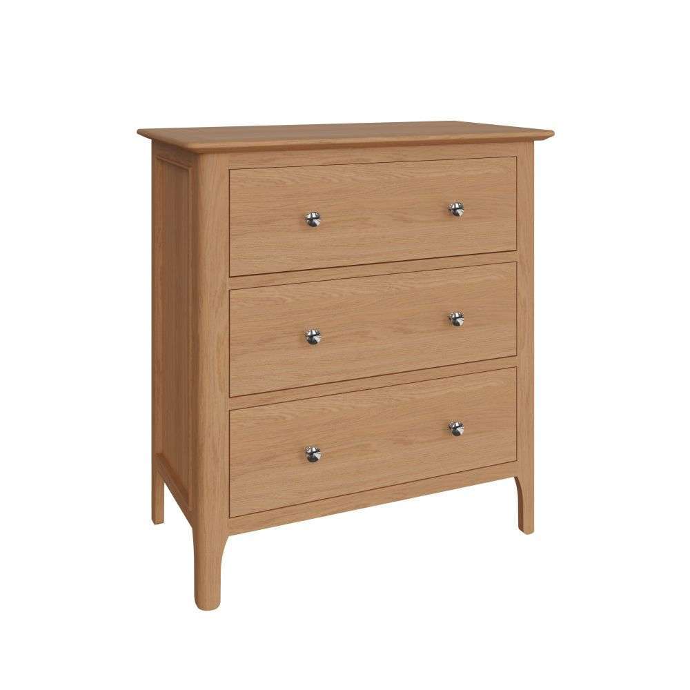 Bergen Oak Chest of 3 Drawers