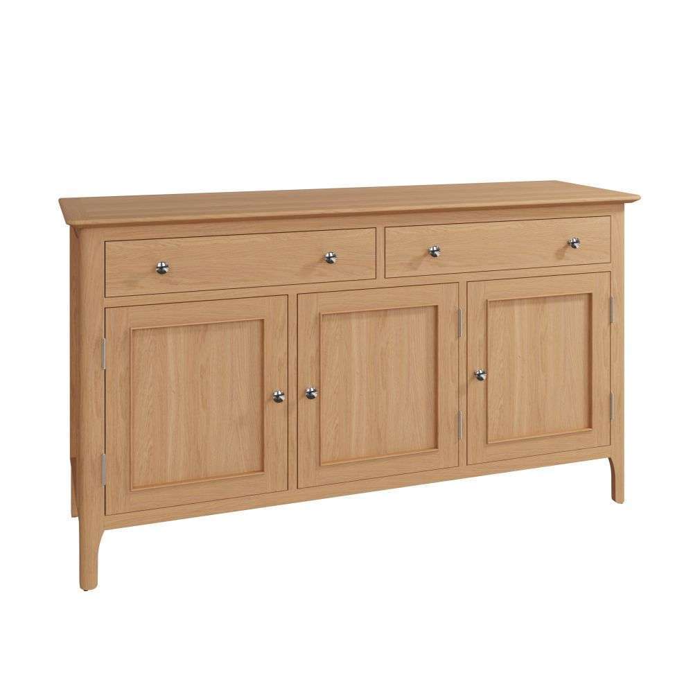 Bergen Oak Large 3 Door Sideboard