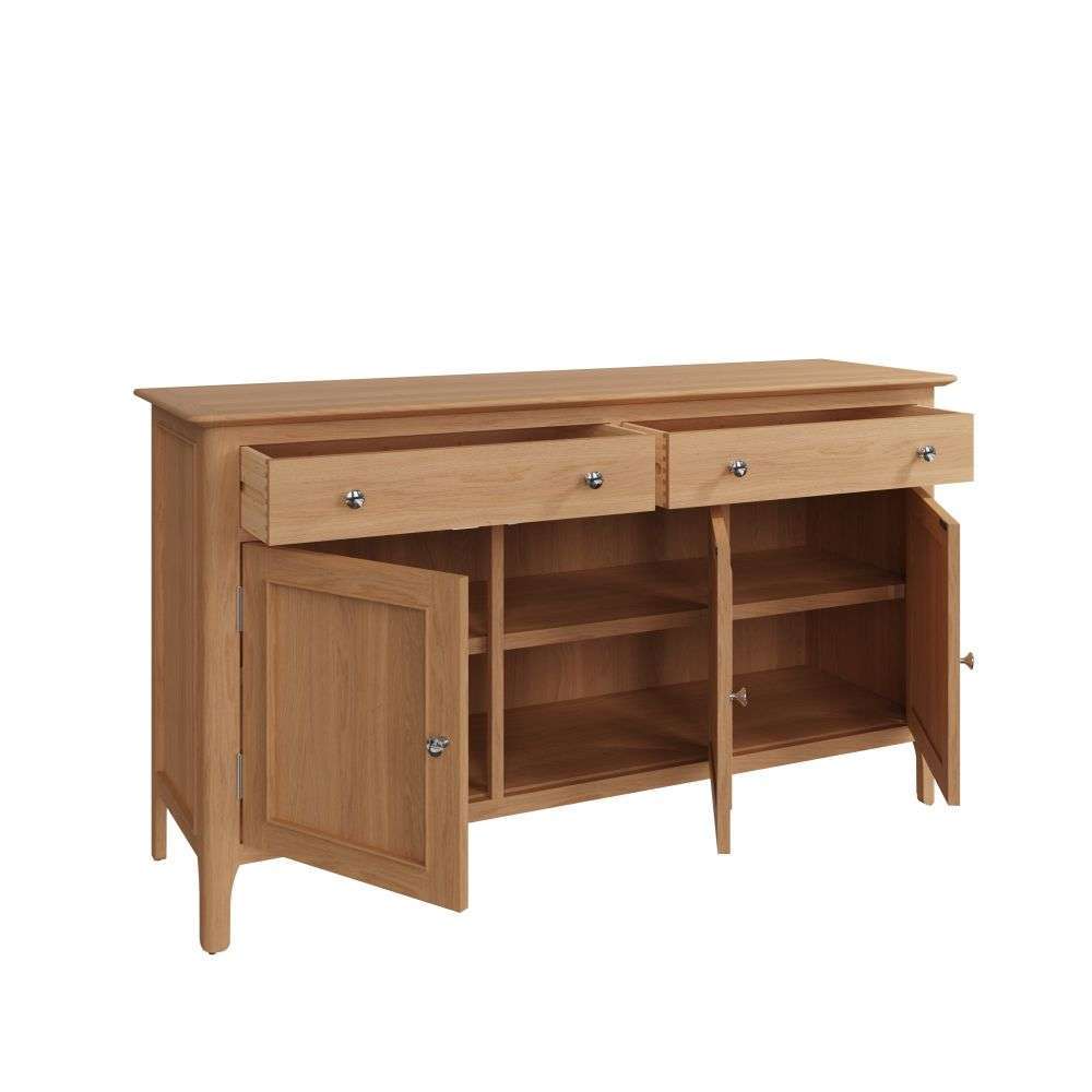 Bergen Oak Large 3 Door Sideboard