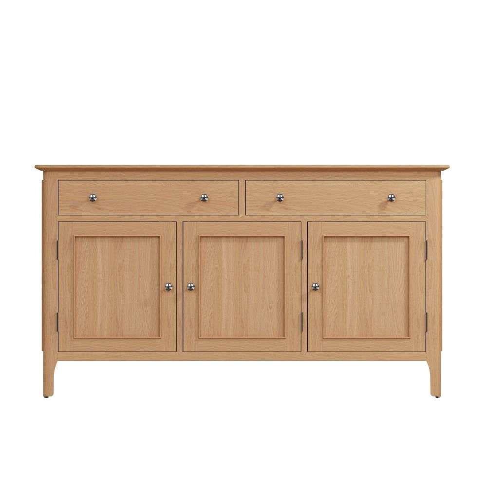 Bergen Oak Large 3 Door Sideboard