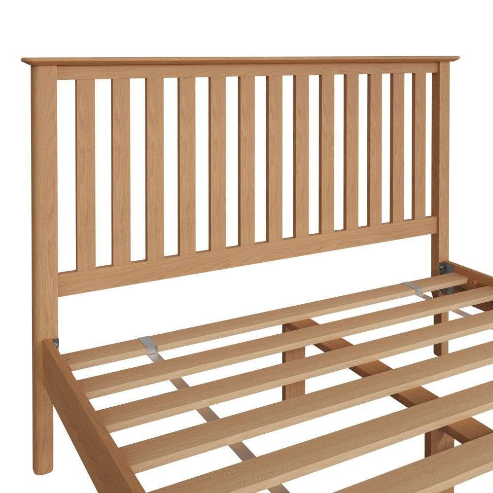 Bergen Oak Double Bed Frame