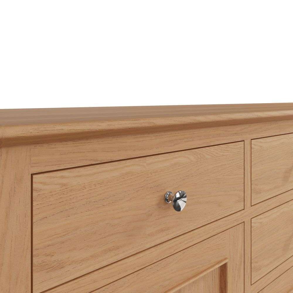 Bergen Oak Extra Large 4 Door Sideboard