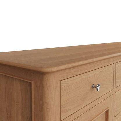 Bergen Oak Extra Large 4 Door Sideboard