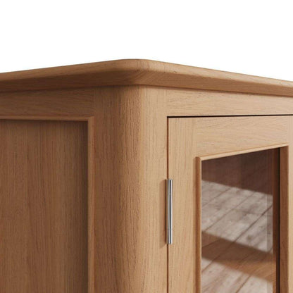Bergen Oak Glass Display Cabinet