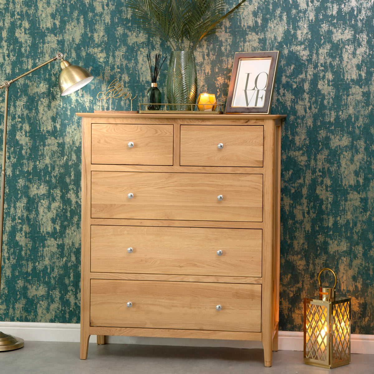 Bergen Oak Jumbo 2 Over 3 Chest