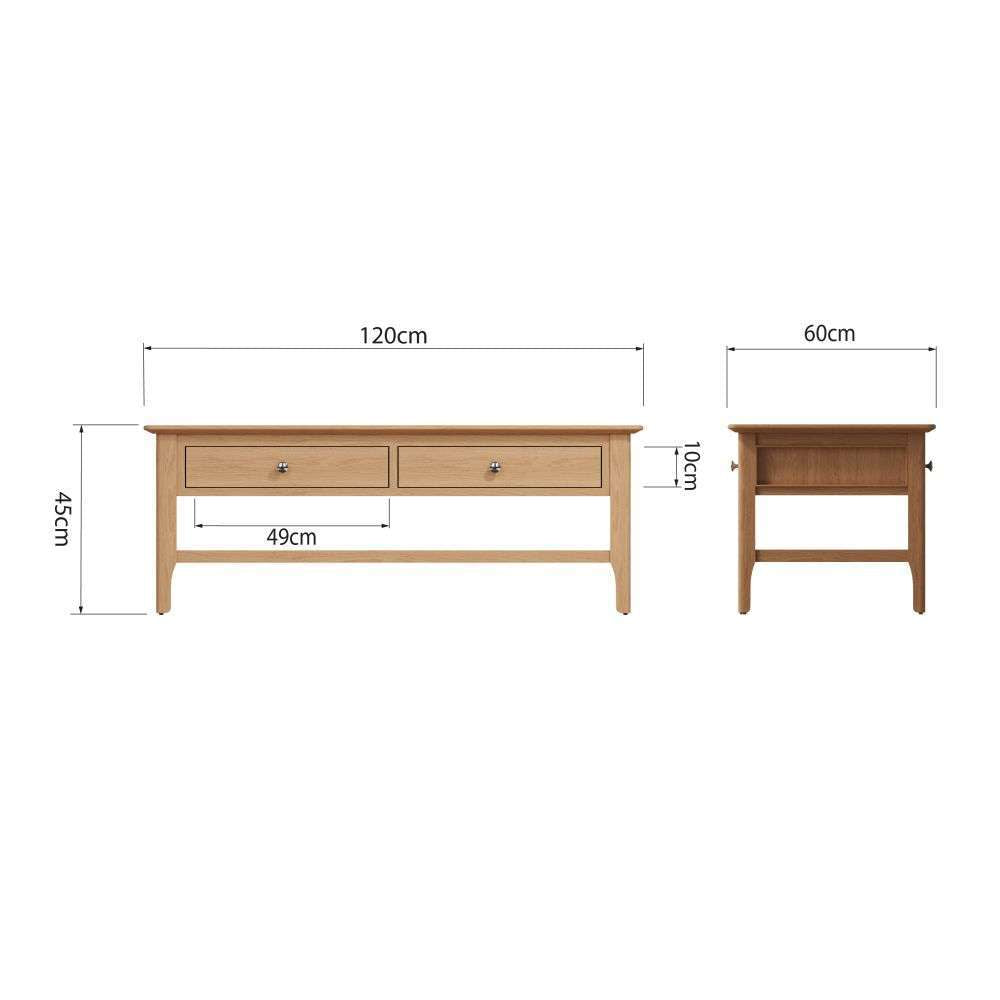 Bergen Oak Large Coffee Table