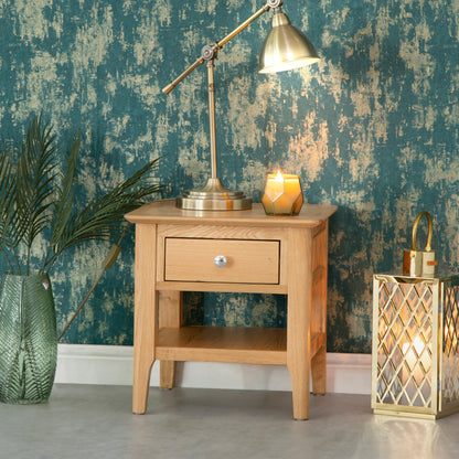 Bergen Oak Large Lamp Table