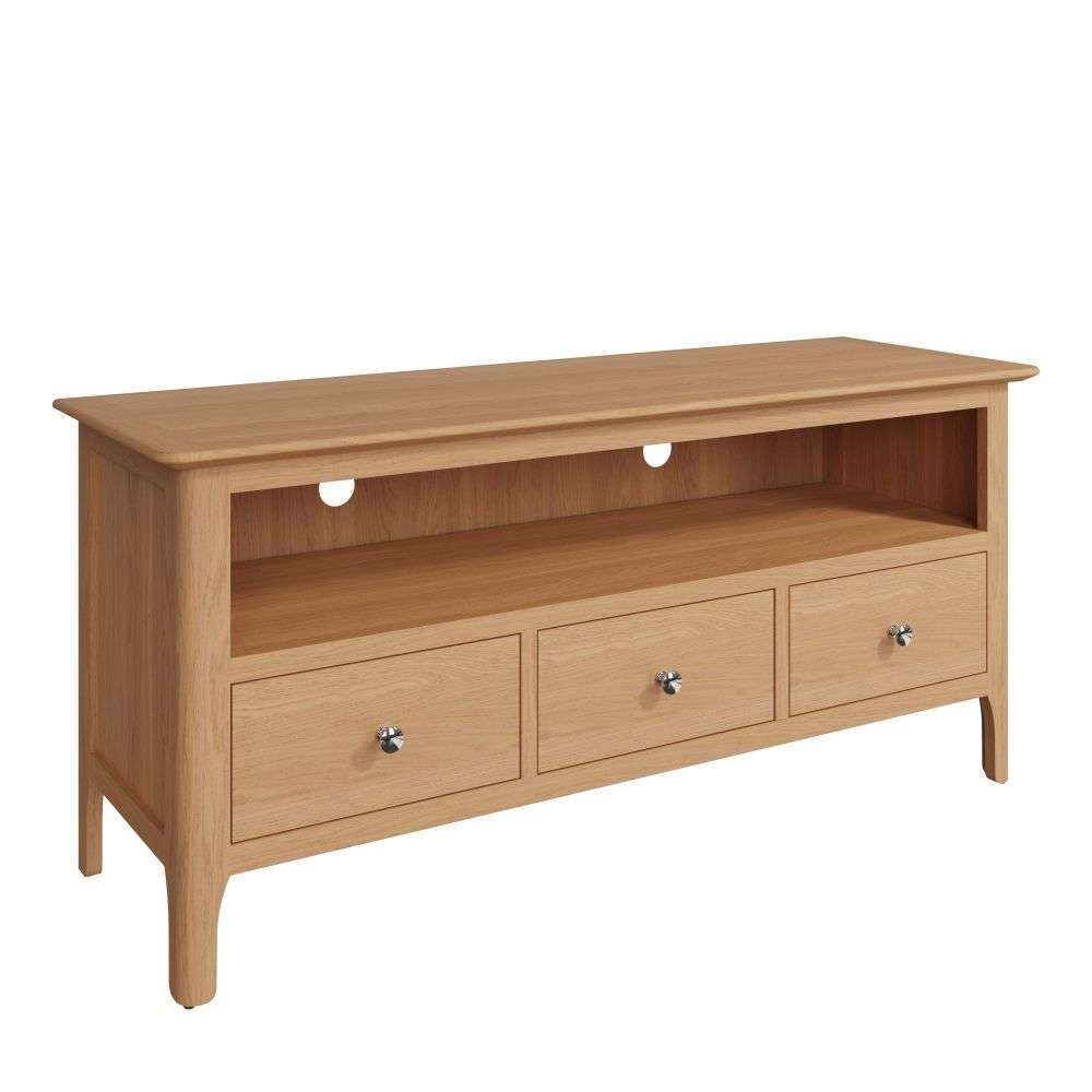 Bergen Oak Large TV Unit