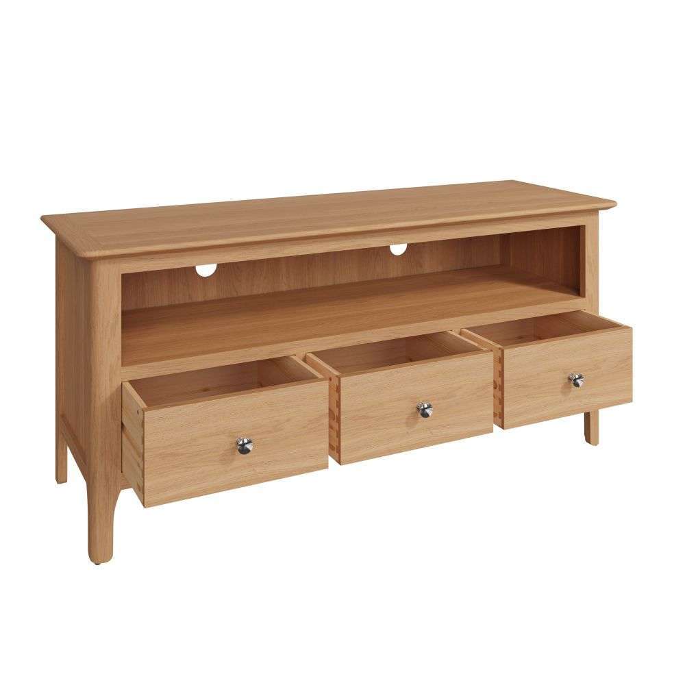 Bergen Oak Large TV Unit