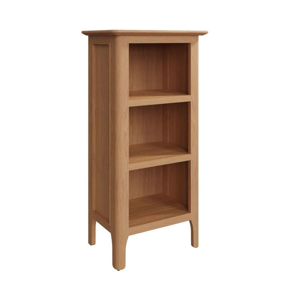 Bergen Oak Small Narrow Bookcase